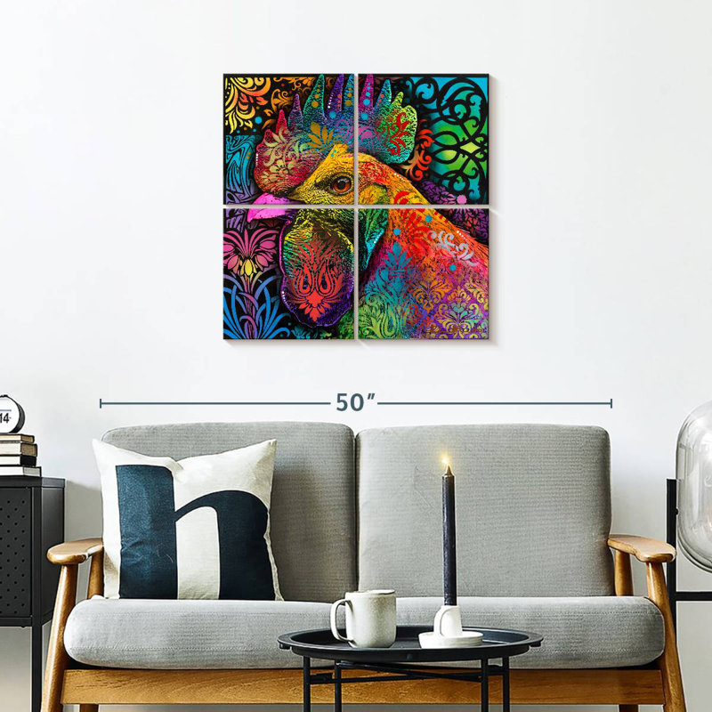 Brampt Rooster Swirls, 26" H x 26" W