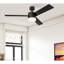 Ventilateur de plafond intelligent Wi-Fi Alexa, lumière DEL, télécommande 52 pouces, verre givré opale-106443060-106443062