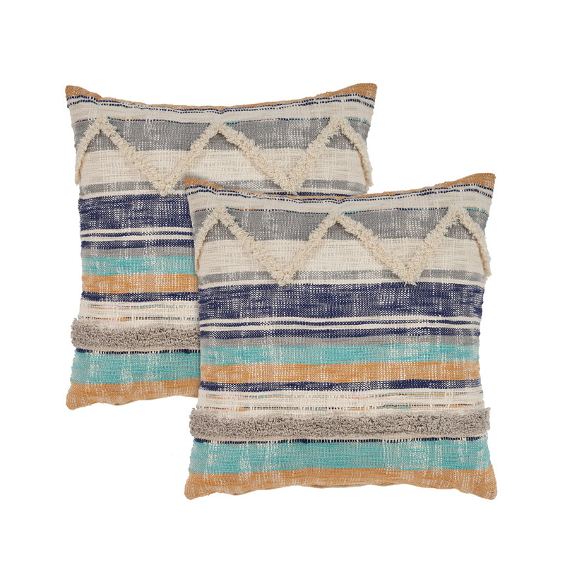 Strope Textured Throw Pillow Set of 2