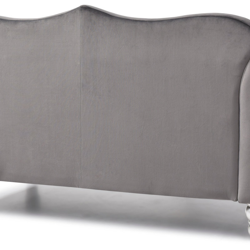 Causeuse à accoudoirs évasés Cozy, Gris foncé