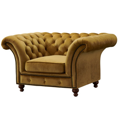 Peppie Velvet Chesterfield Chair