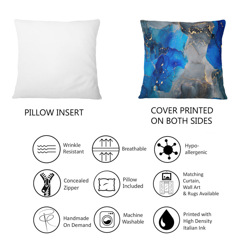 Coussin 12 "x 20" Blue Luxury