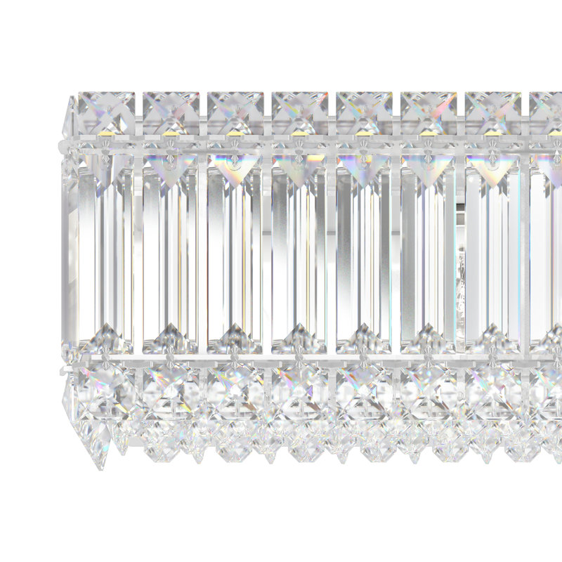 Quantum Flush Mounted Sconce, 24", Swarovski Spectra