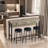 4 Piece 3-Drawer Dining Table Set With Stylish Stools-261179816-261179818