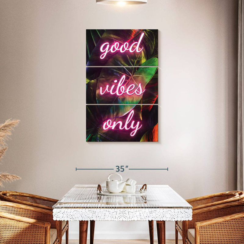 Tergel Good Vibes Only - néon, H 45 po x l 28 po