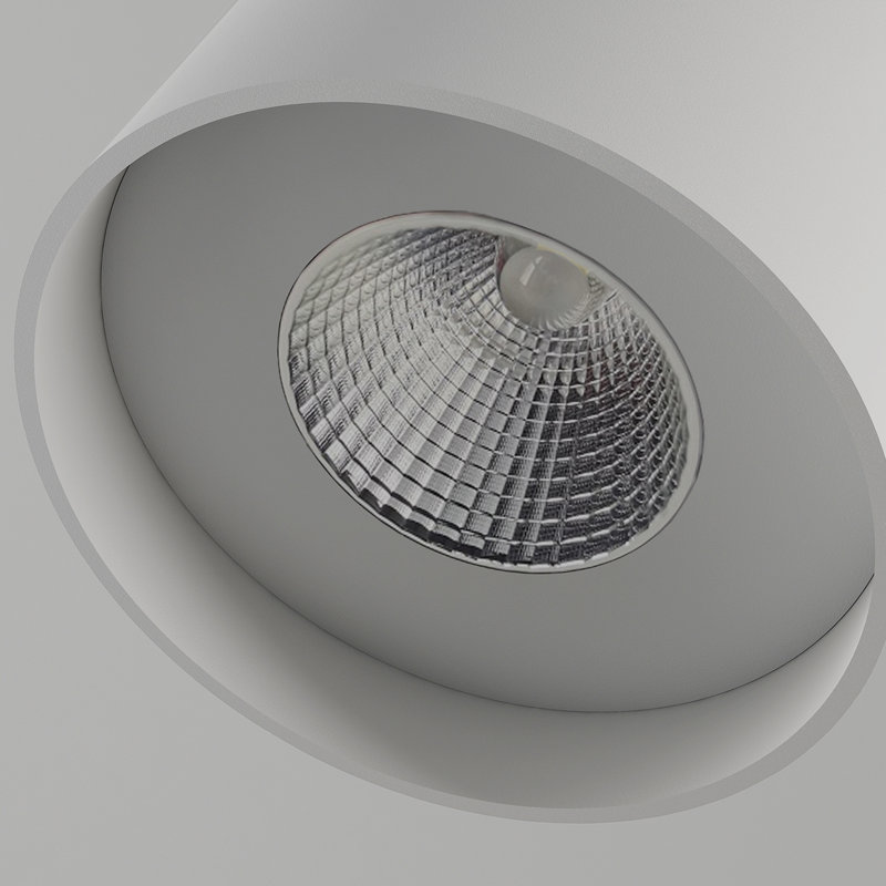 Plafonnier encastré cylindrique à DEL à intensité variable pour salon, couloir, cuisine, salle à manger, vestibule, 3000 K, 14,5 W (blanc)