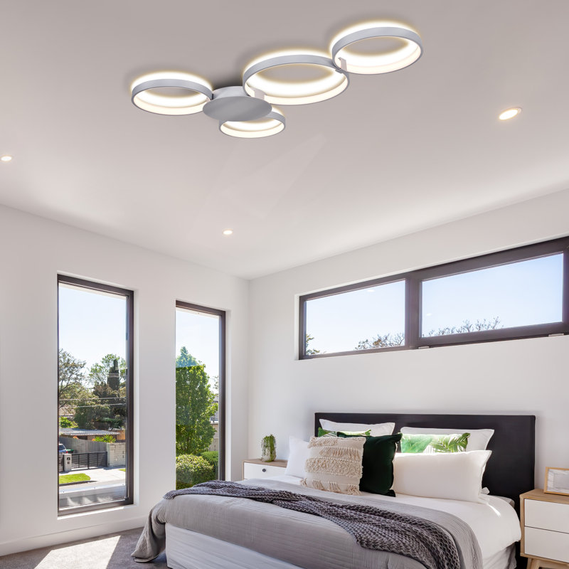 Capella 4-Light Flush Mount, Aluminium