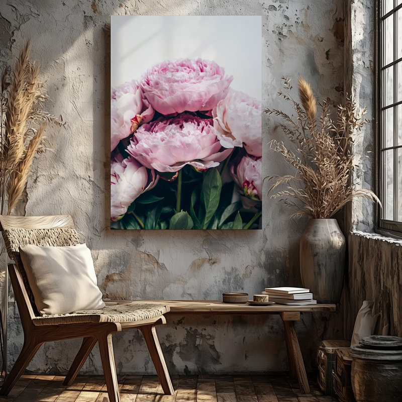 Reproduction d'art sur toile, "Peines avec des pétales luxuriants", H 20 po x l 20 po
