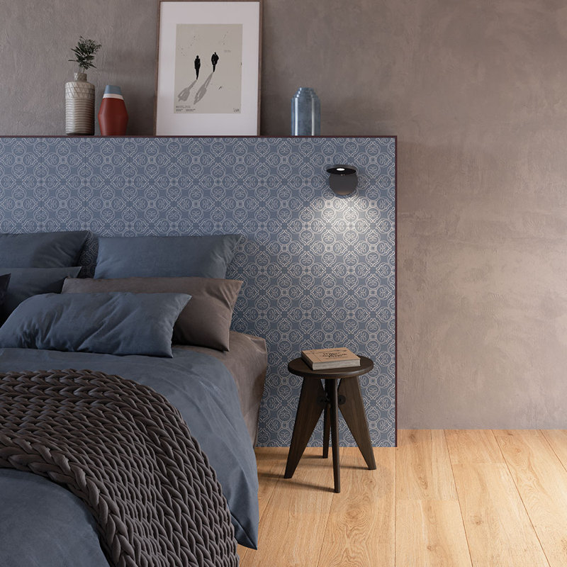 Carrelage en porcelaine Helix 8X8, Bleu