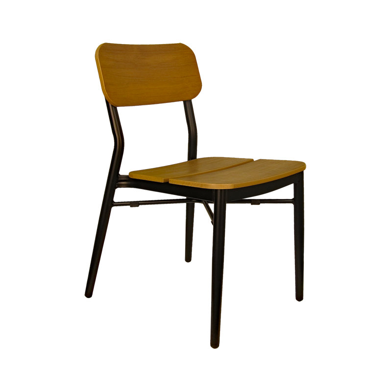 Chaise empilable élégante en aluminium