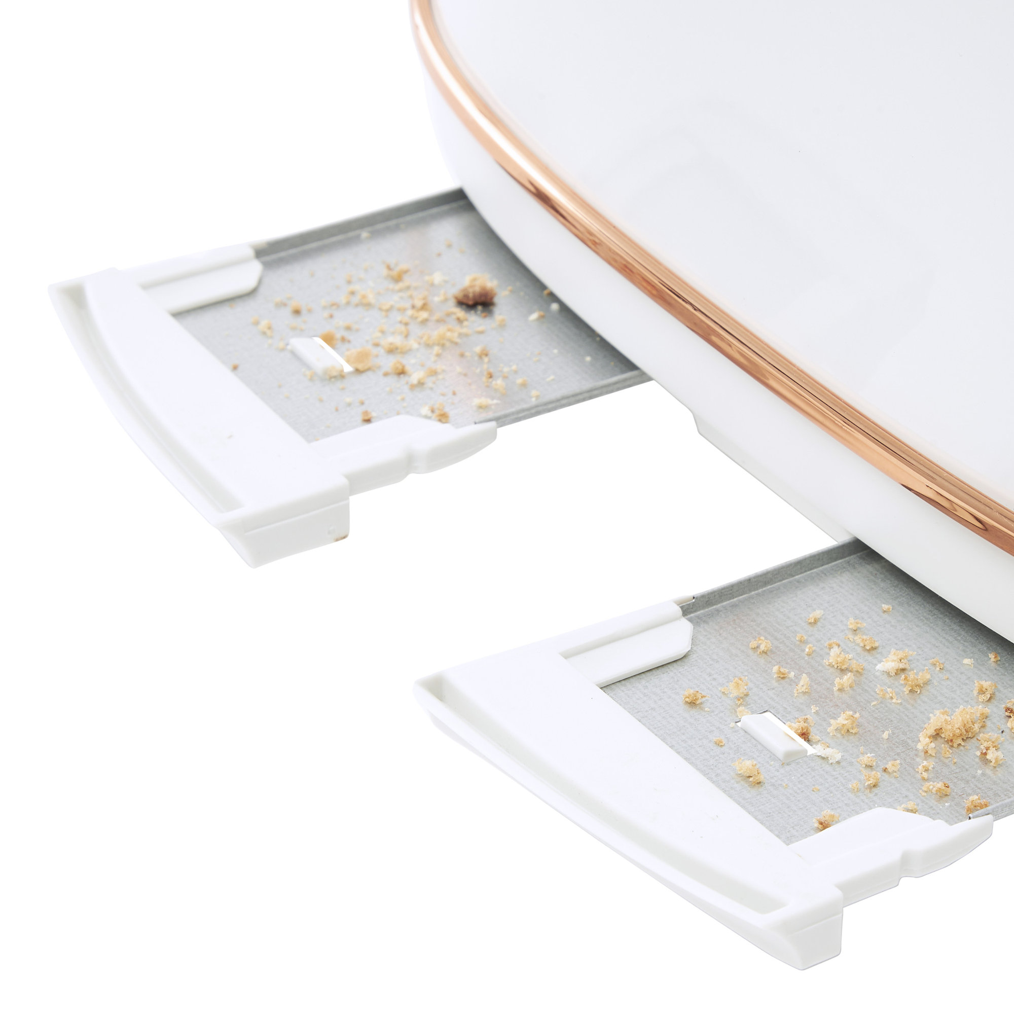 HADEN Heritage 4-Slice Wide Slot Toaster, Ivory/Copper