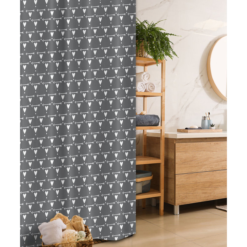 Karlov Shower Curtain with Hooks Included, 72" H x 36" W
