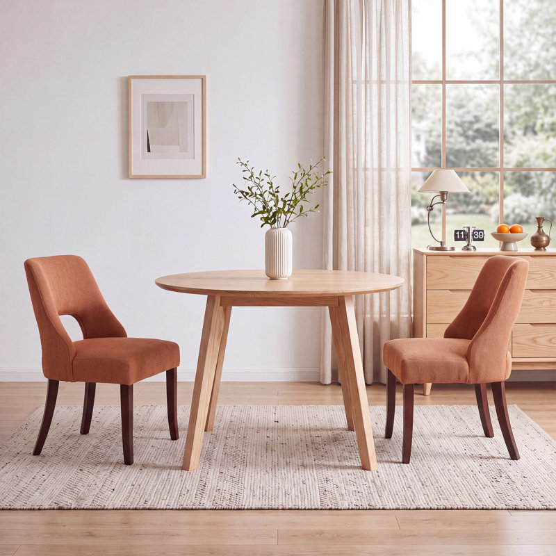 Chaise de salle à manger rembourrée Arlene, Orange