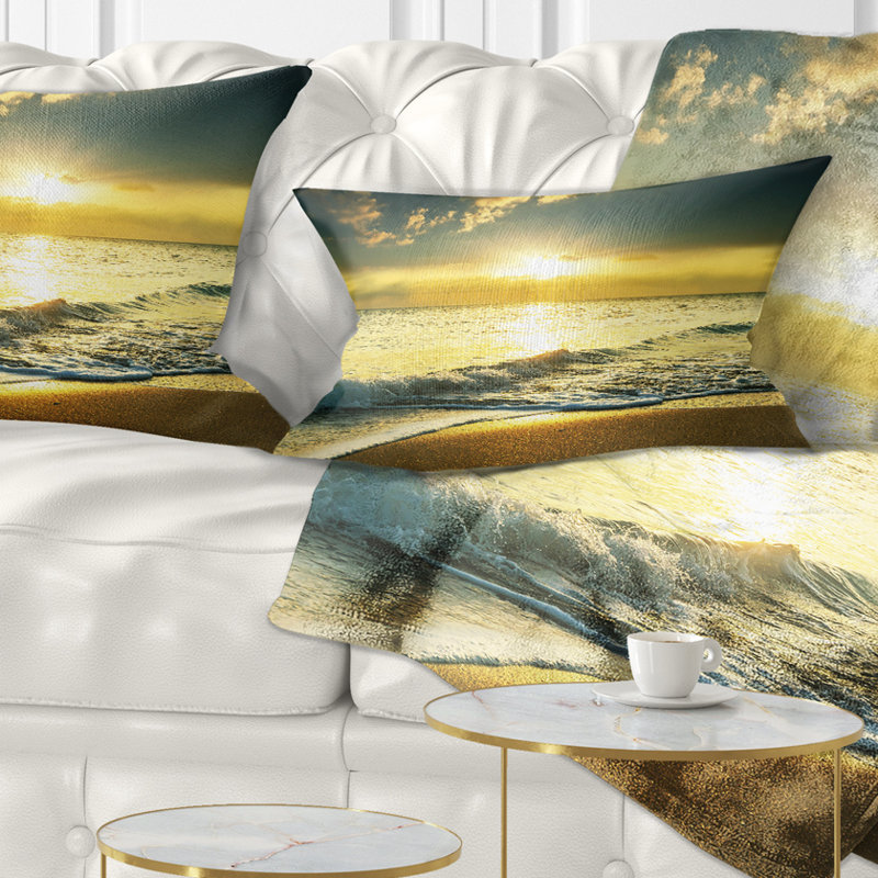 Coussin lombaire pour les eaux au-dessus de cristal seascape light light