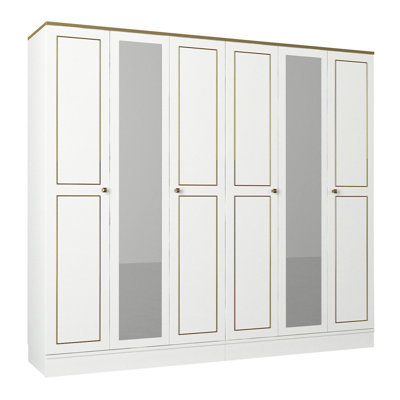 Braggs 4 Door Manufactured Wood Wardrobe