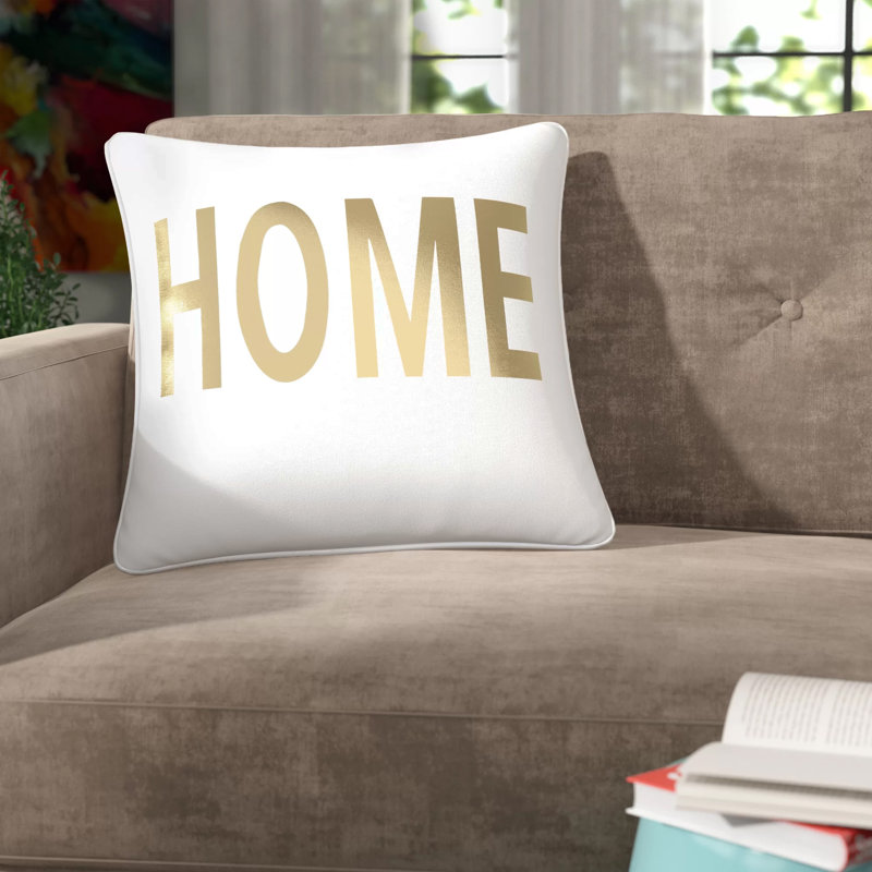 Housse de coussin en coton Manylath, Noir / blanc, Pas de remplissage