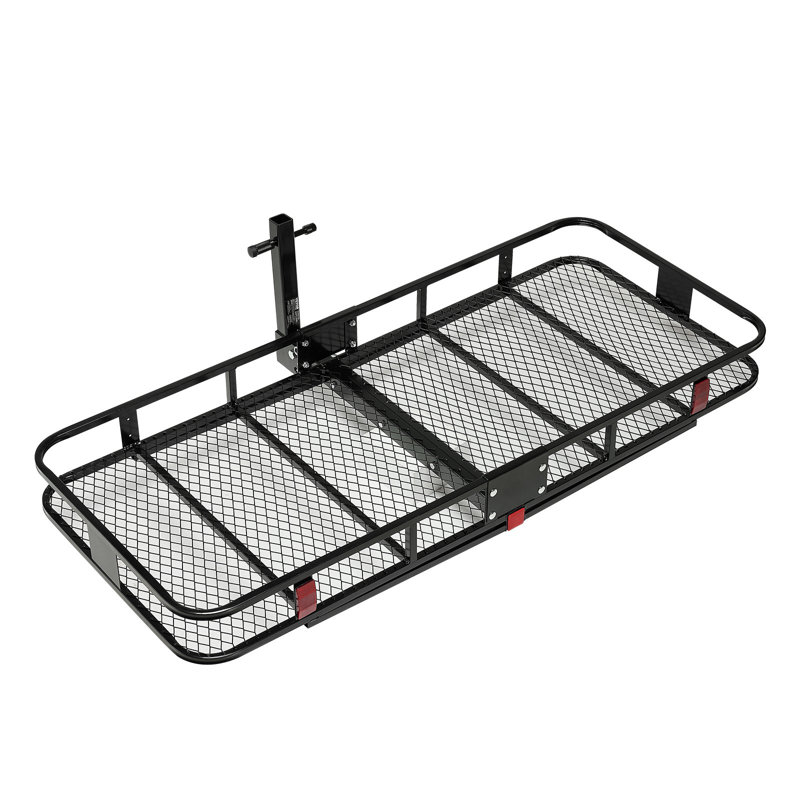 70 po x 30 po x 6 po, porte-bagages avec attelage, capacité de charge de 500 lb avec rappel réfléchissant nocturne, porte-bagages pliable avec crochet d'attache pour récepteur de 2 po, adapté aux VUS