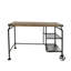 Bureau industriel antique à 2 tablettes