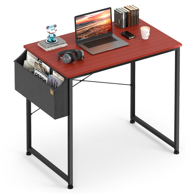Office Desk,Industrial Computer Desk 55” Large Rustic Office Desk Workstation Study Writing Desk Vintage Laptop Table for Home & Office Oak
