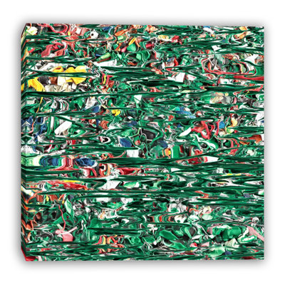 Textured Green Currents Wrapped Canvas Wall Art