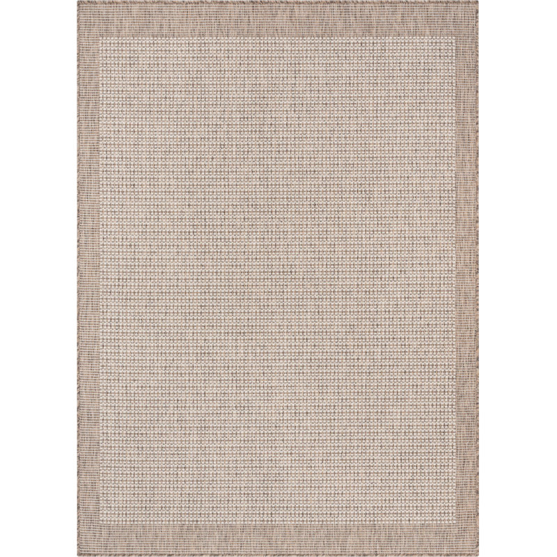 Tapis tissé à plat taupe Medusa Clesha, Rectangle 5 pi 3 po x 7 pi 3 po