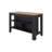 Ruso Kitchen Island, 3 Spacious open Shelves, Modern Design,  Black Wengue / Natural Oak-1935012165