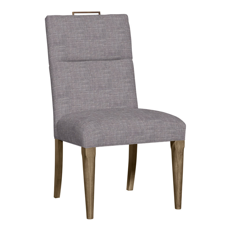 Thom Filicia Home Fabric Tight Back Side Chair, Hampton, Nomad Slate Crypton® Chenille