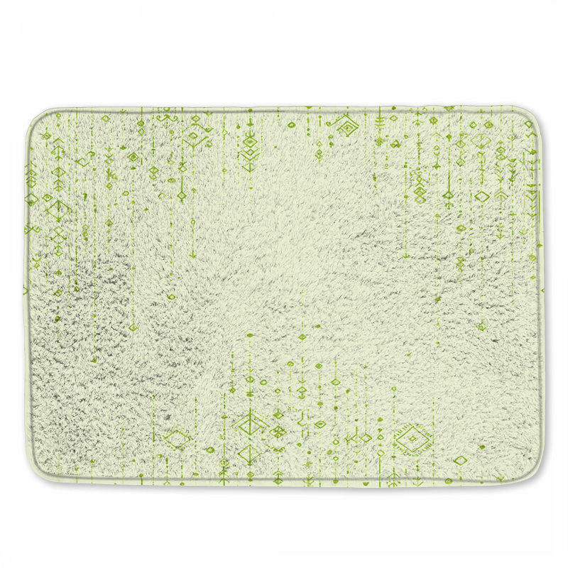 Tapis de bain géométrique Boho, 34in W x 21in L