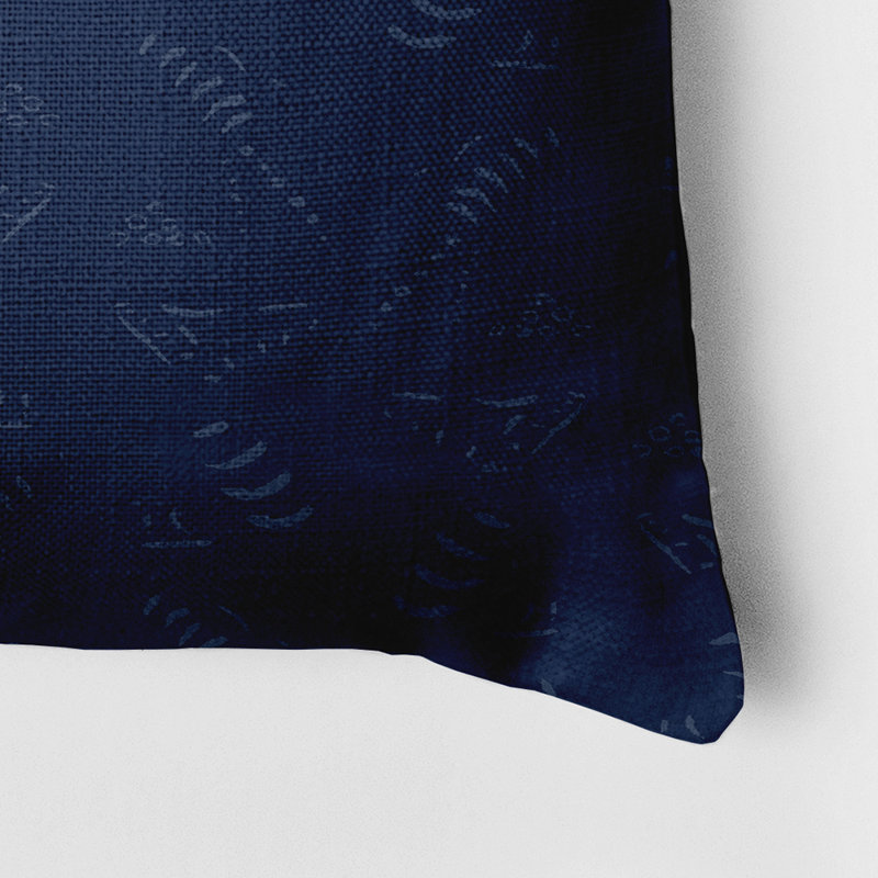 Housse de coussin carrée extérieure/insert, Bleu