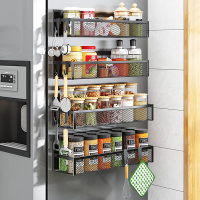 Heavy Duty Magnetic Refrigerator Shelves With Wooden Lids - Stackable Food Storage Racks & Containers - View #7