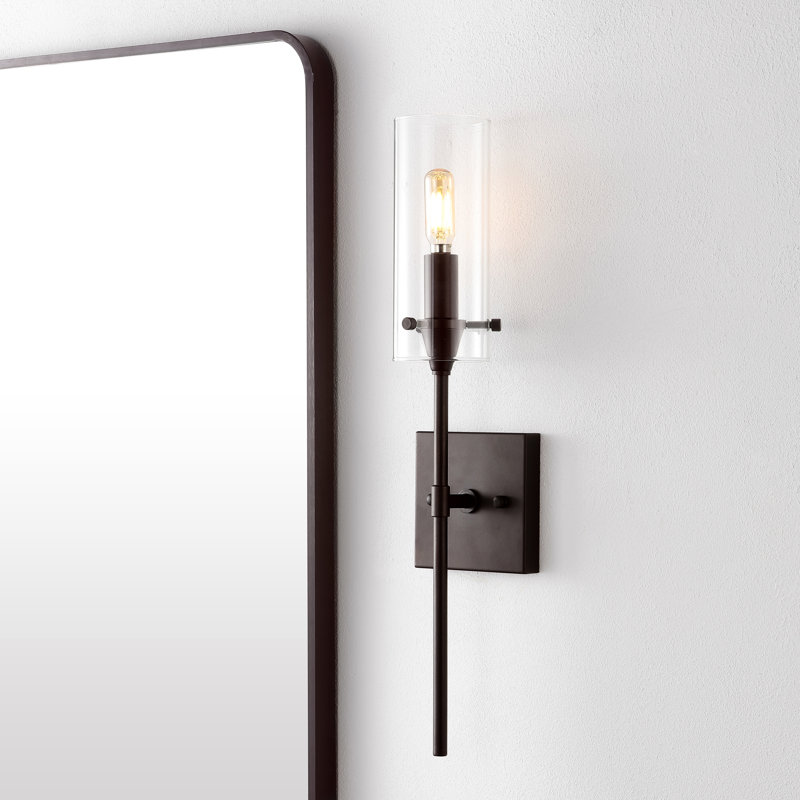 Chuperosa Bohemian Farmhouse Iron/Glass LED Vanity, Oil Rubbed Bronze, 1