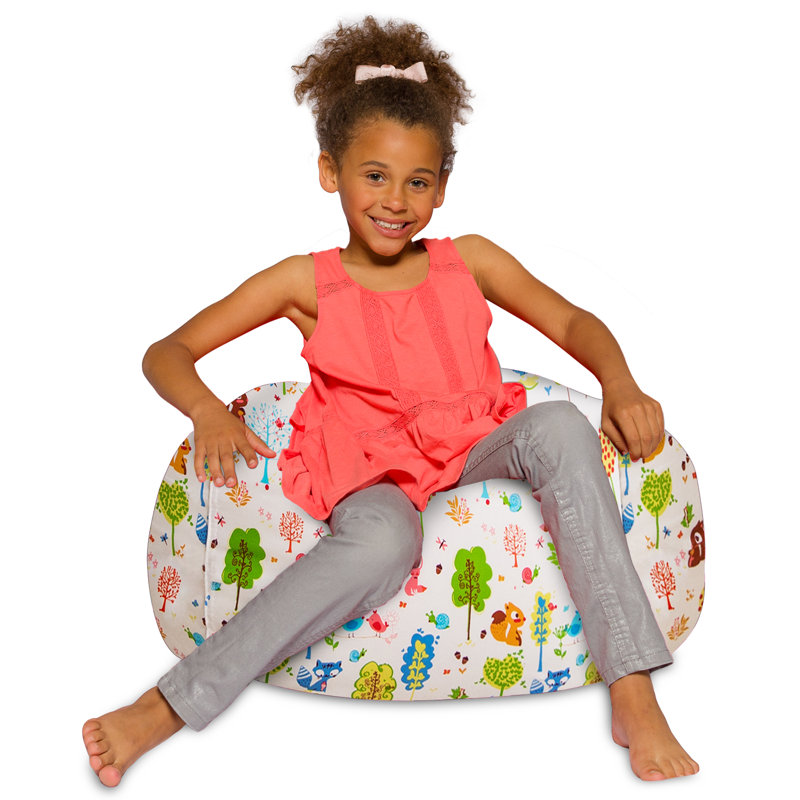 Bean Bag Chair for Kids, Teens, and Adults - Filled with Soft Beads, Includes Removable and Machine Washable Cover - Multiple Colors, Sizes and Fabrics including Soft Nylon & Canvas with Patterns