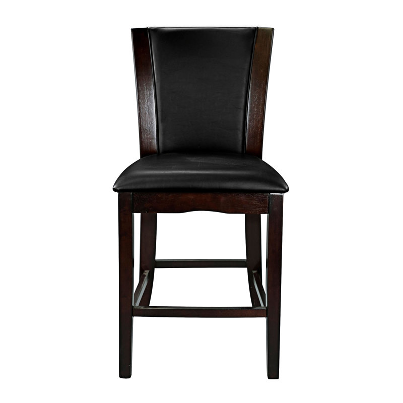 Upholstered Counter Height Chairs (Set Of 2), Black