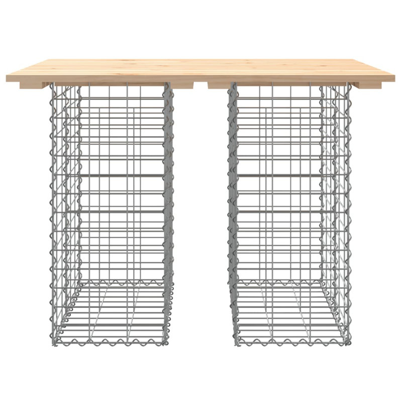 Birta Steel Outdoor Bench, 72 cm H x 100 cm W x 70 cm D, Wood Pine