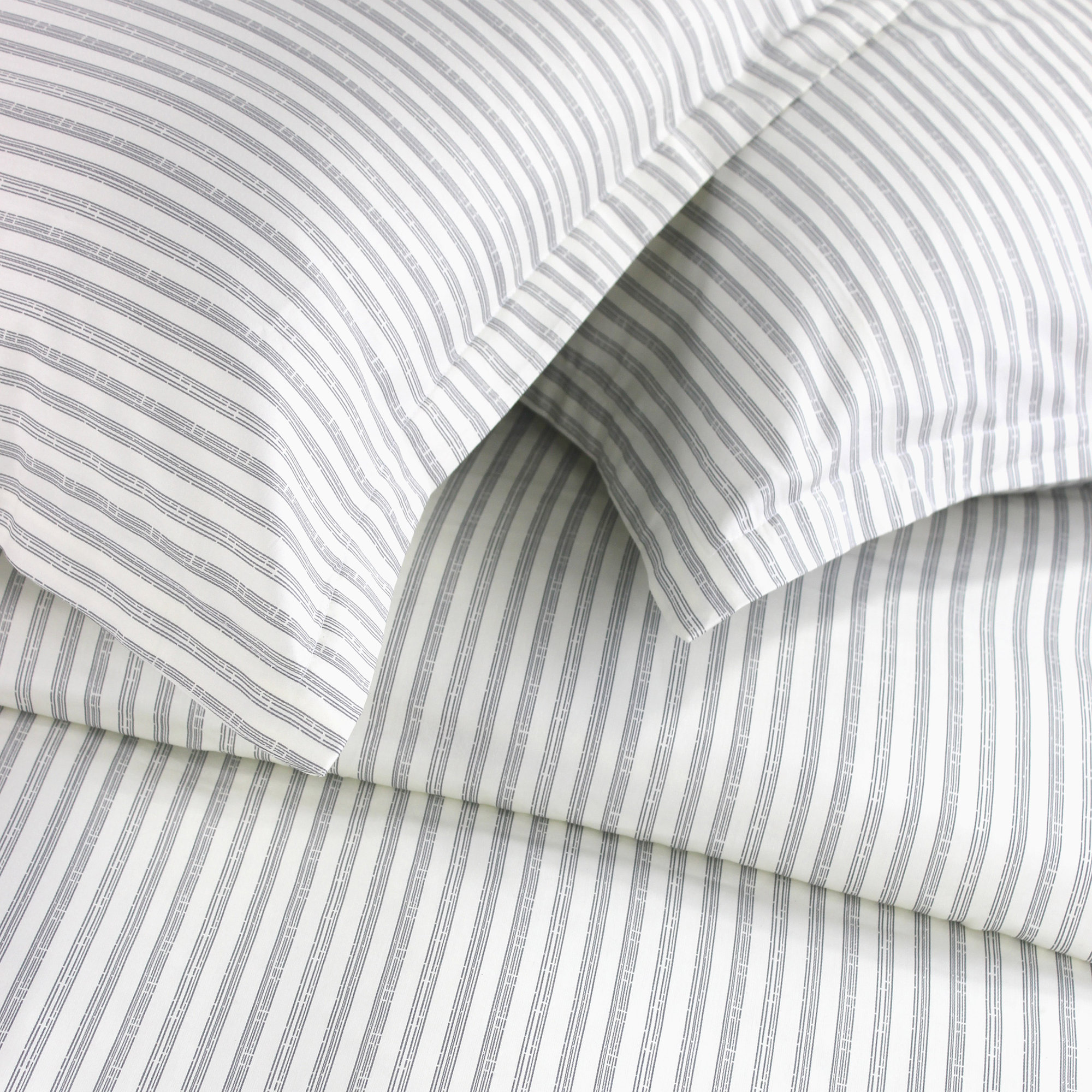 Cobbett Sateen Duvet Cover Set, Twin Duvet Cover + 1 Sham, Gray