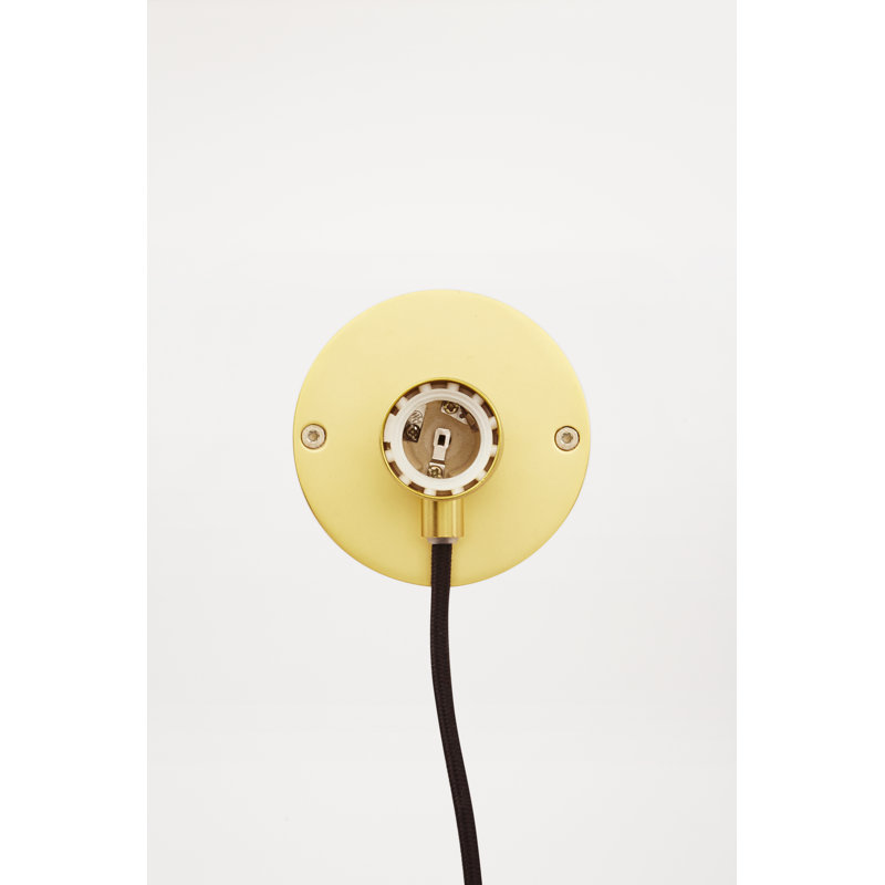 E27 Wall Light, Brass, 9.8" H x 9.8" W x 2.8" D