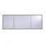 Bureau à miroir Wedlyn de style glamour, finition argent brossé mat et tablettes ouvertes pour un rangement élégant et une utilisation multifonctionnelle