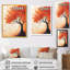 Art mural automne érable, toile forêt d'automne, érable automne en mouvement-710848645-710848646