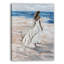 «Barefoot Girl on the Beach», peinture sur toile tendue-88912106