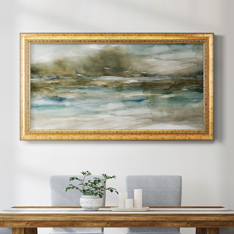 Riverbank - Reproduction de photo sur toile simple, H 25 po x l 45 po x P 1,5 po