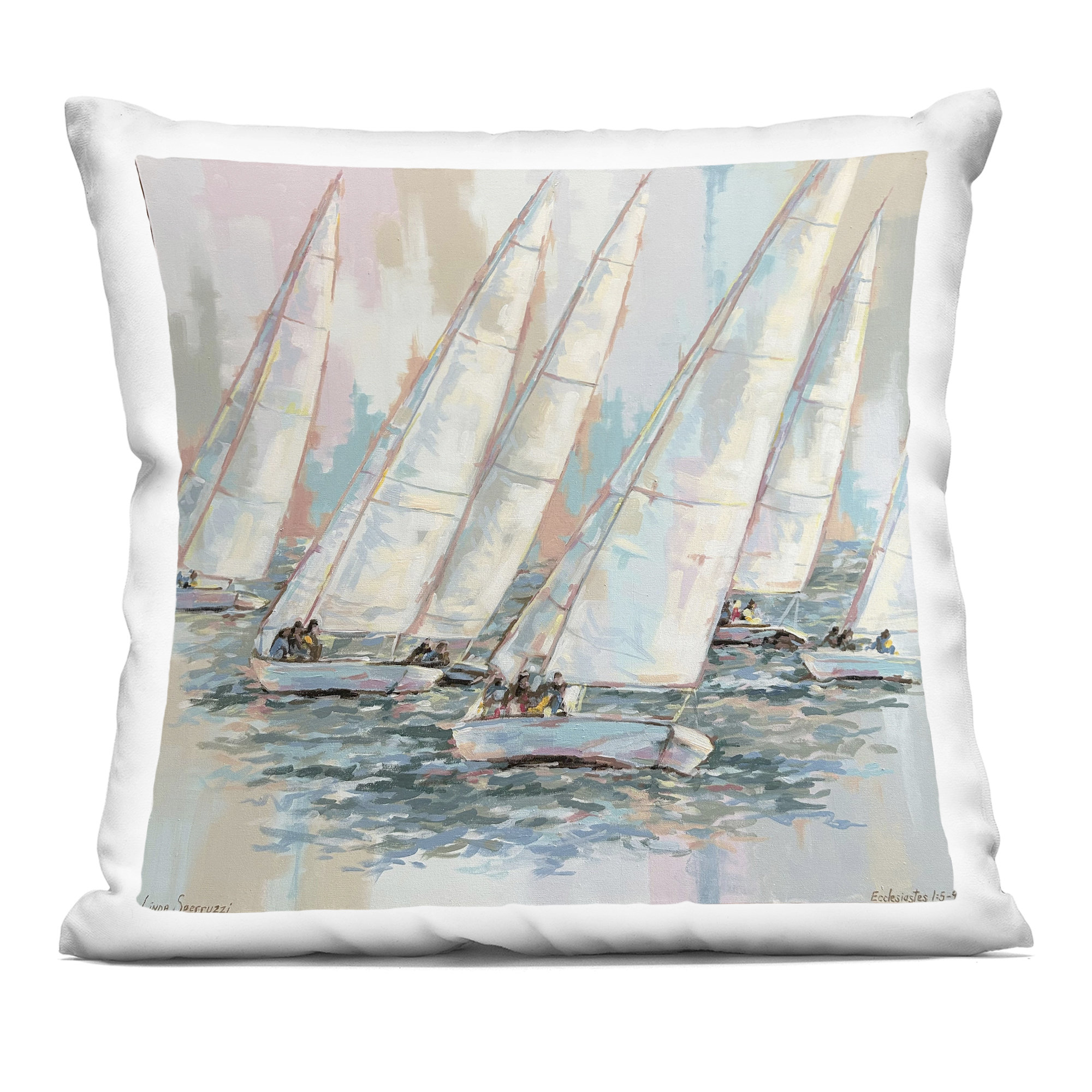 Stupell Industries Two Men on Sailboat Decorative Printed Throw Pillow ...