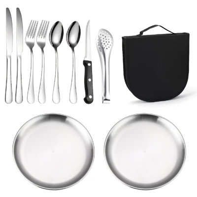 Latitude Run® Stainless Steel Flatware Set - Service for 2