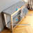 Yolanta  47.2” Mirrored-top Dual-Lay Console Table with Openning Shelves