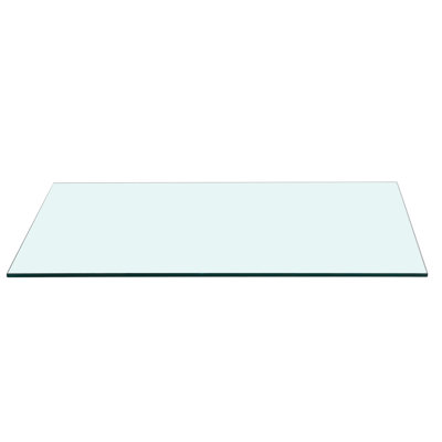Rectangle, plateau de table en verre trempé, 47,2 x 23,6 po, se plie et s'use à 3/8 po d'épaisseur, 47,2 po de profondeur, convient à divers meubles