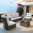 Five-Person Group Outdoor Wicker Set With Wicker Coffee Table-1203556806-1203556805