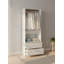 Garde-robe en bois blanc 32 po avec deux tiroirs Prosper