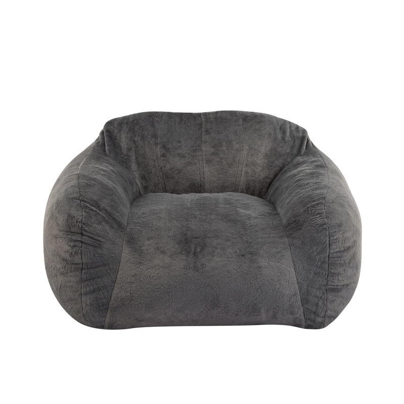 Fauteuil à billes Sezze, Tissu gris, H 27 po x l 48 po x P 41 po