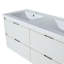 Élégant meuble-lavabo de 48 po avec deux lavabos en résine: comprend 4 tiroirs à fermeture en douceur pour un grand espace de rangement, modèle 48 x 18