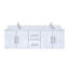 Ensemble de meuble-lavabo double mural 60 "Geneva-87285963-112899377
