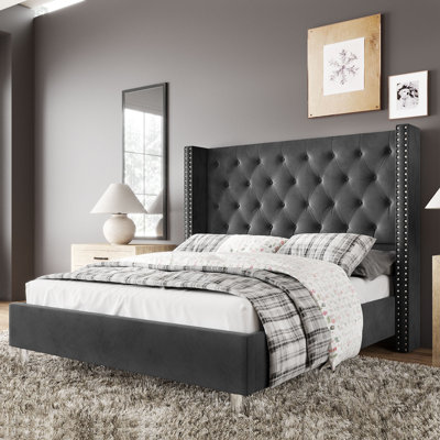 Dryden Upholstered Wingback Bed